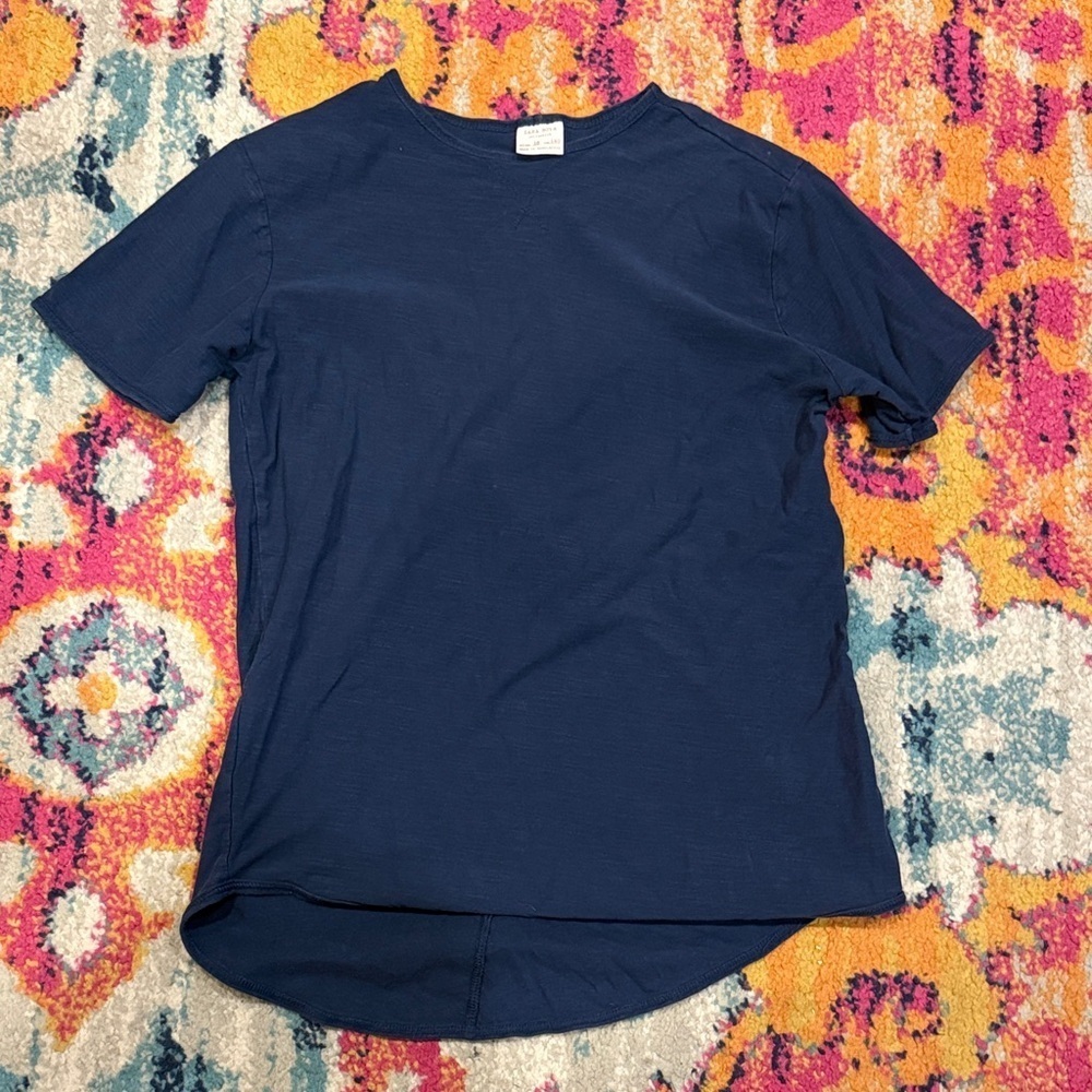 Zara Kids Navy Blue Short Sleeve Tee